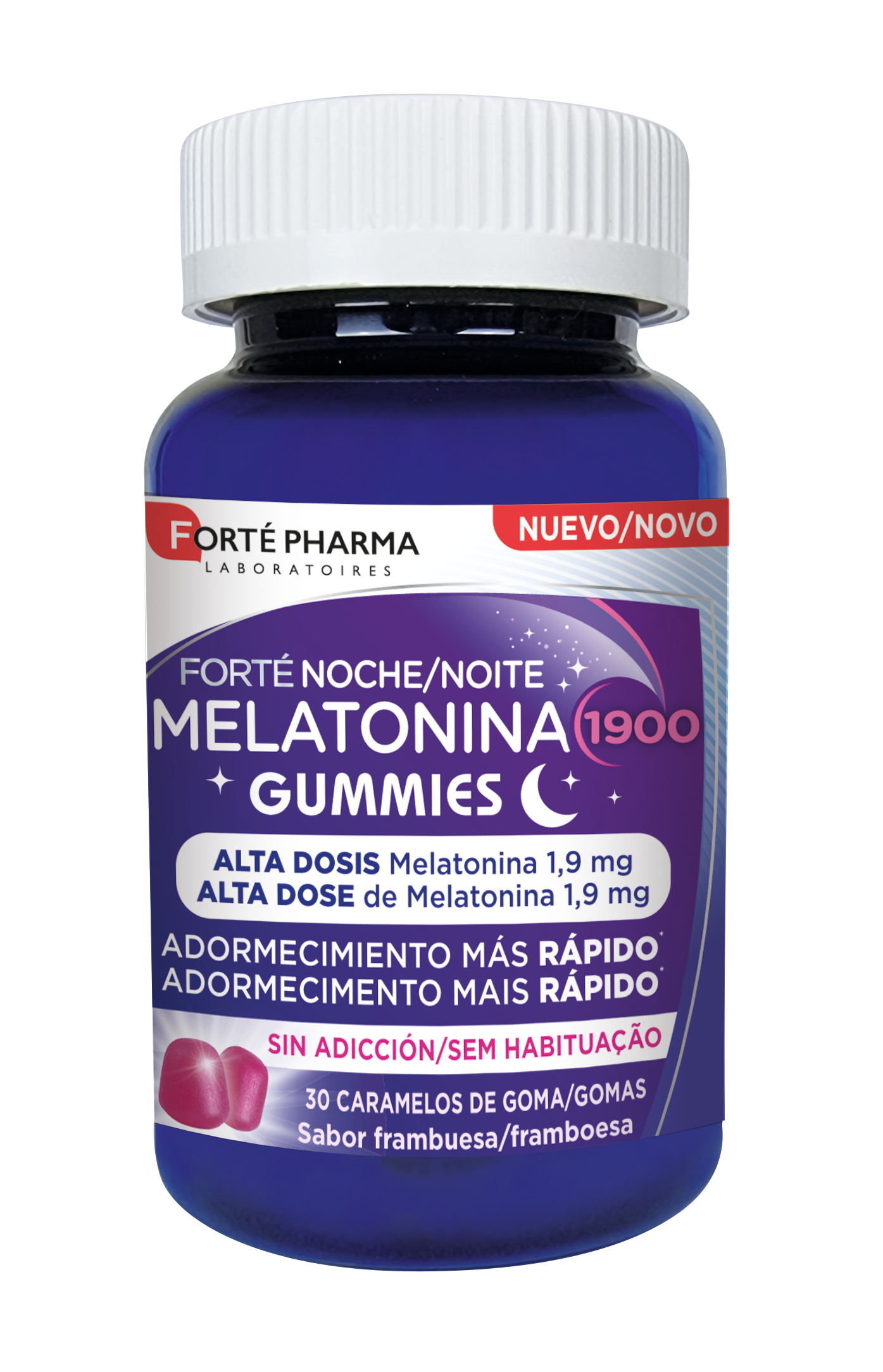 Alta Dosis de Melatonina 1900 Gummies Forte Noche