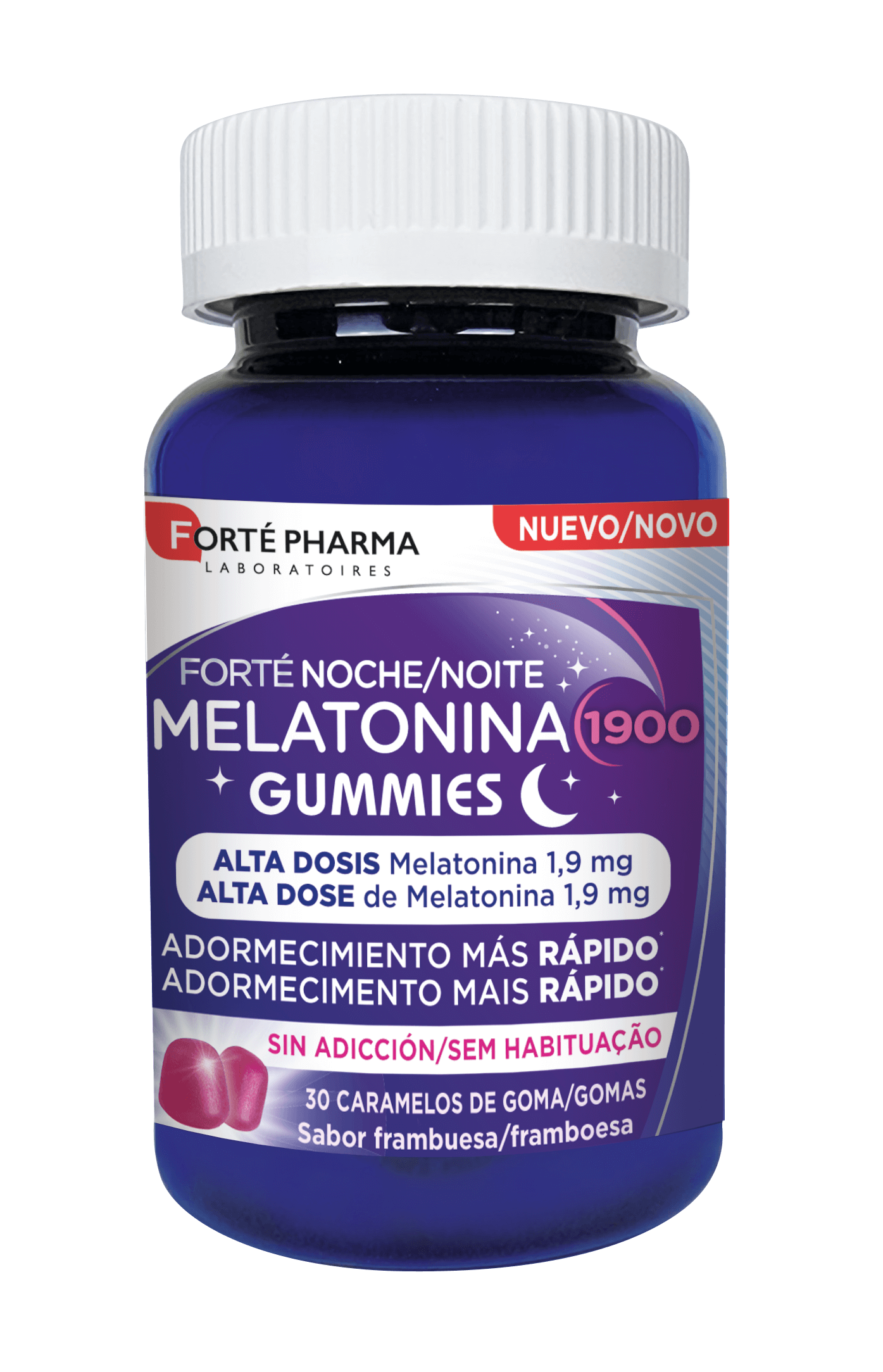 Alta Dosis de Melatonina 1900 Gummies Forte Noche