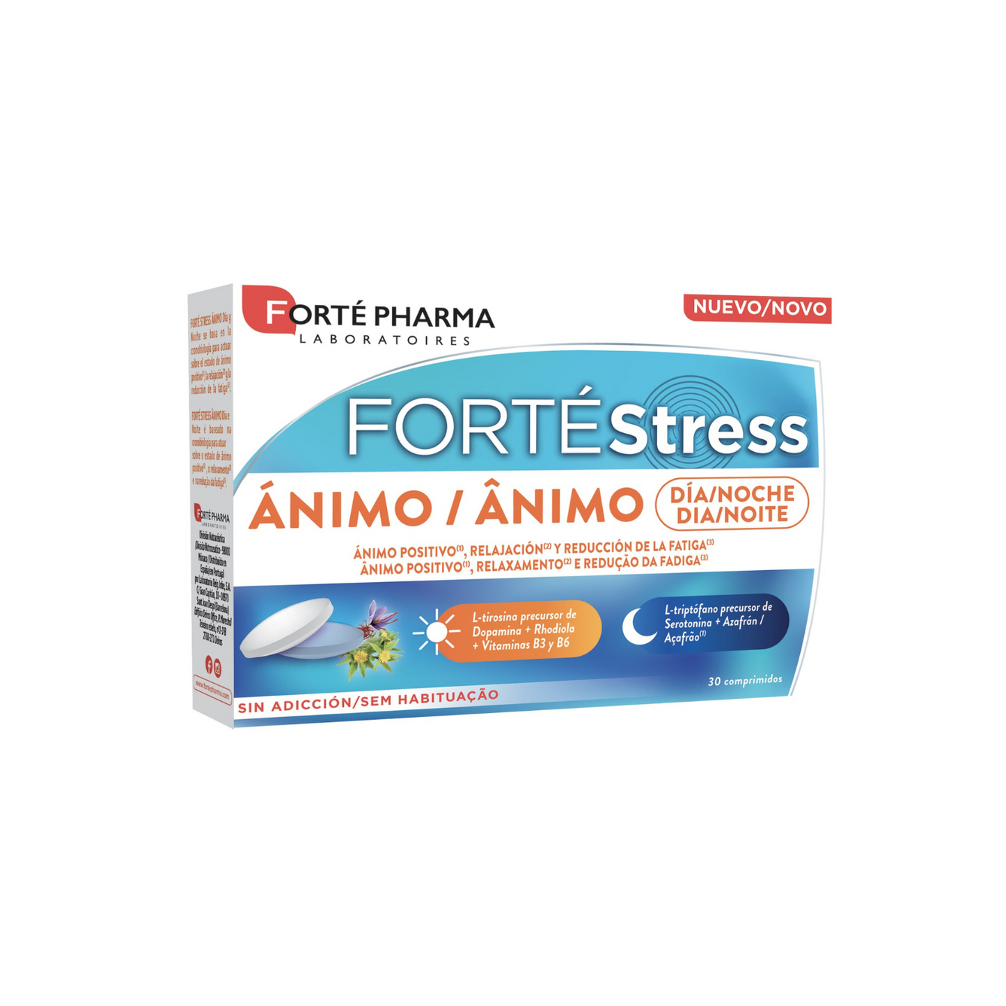 Ánimo Positivo. Relajación. Forté Stress Ánimo. 30 comp.
