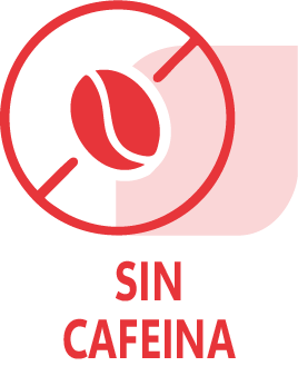Icono que indica que el producto no contiene cafeína