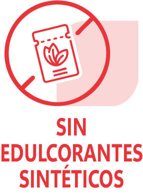 Icono que indica que el producto no contiene edulcorantes sintéticos