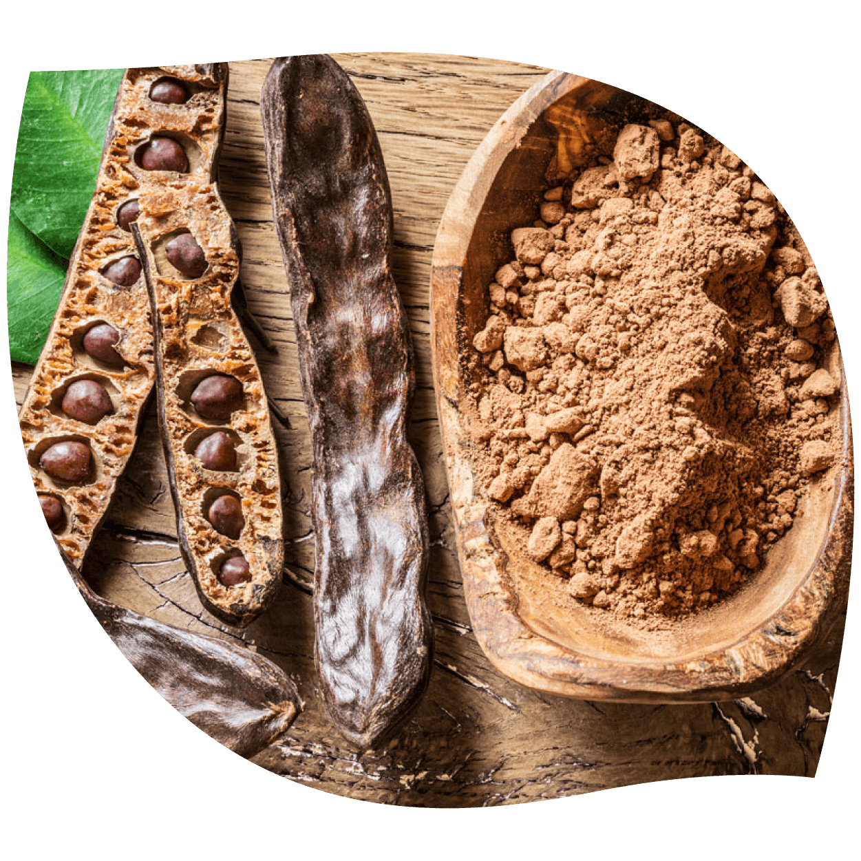 Imagen de la algarroba en forma natural