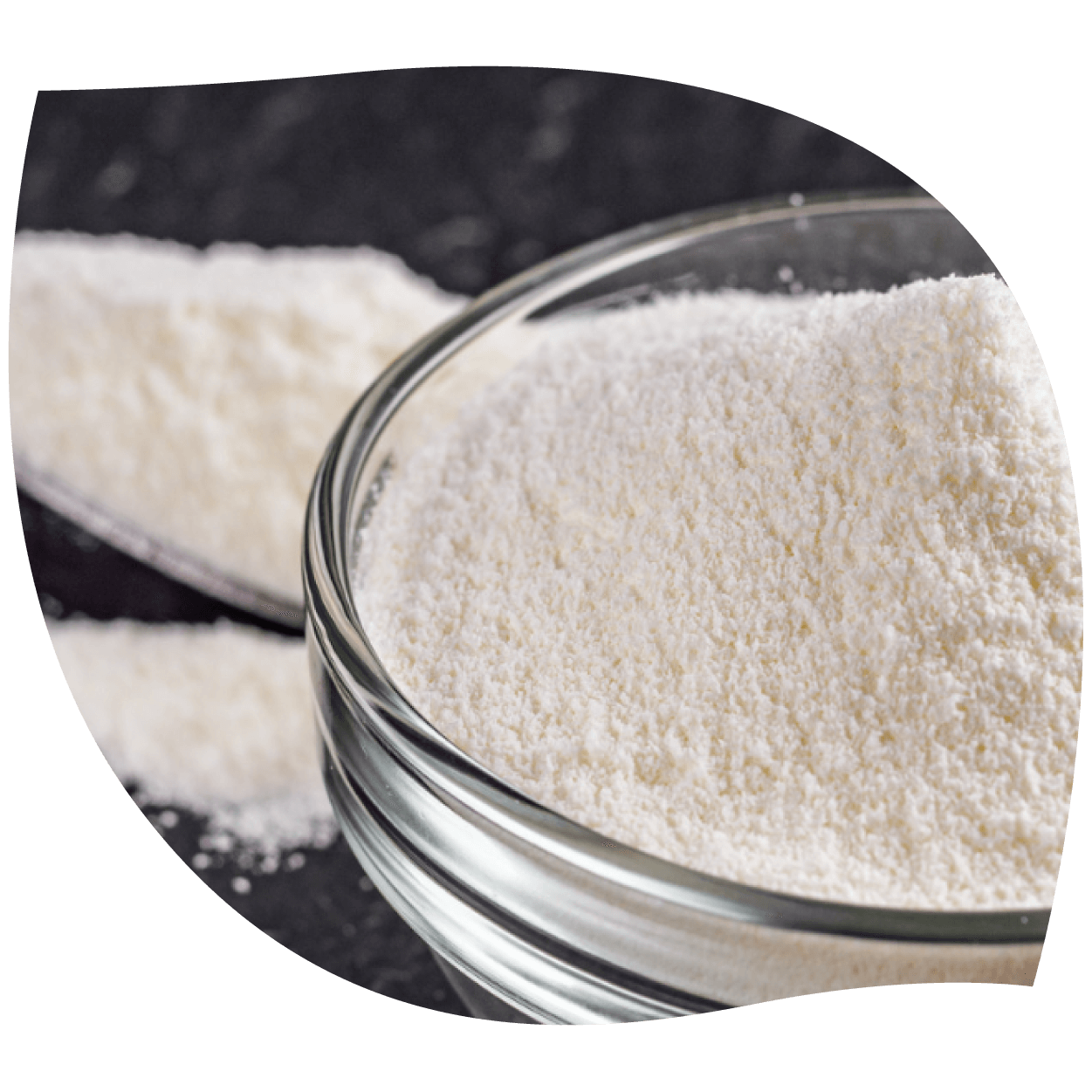 Imagen de L-triptófano mostrando su forma natural