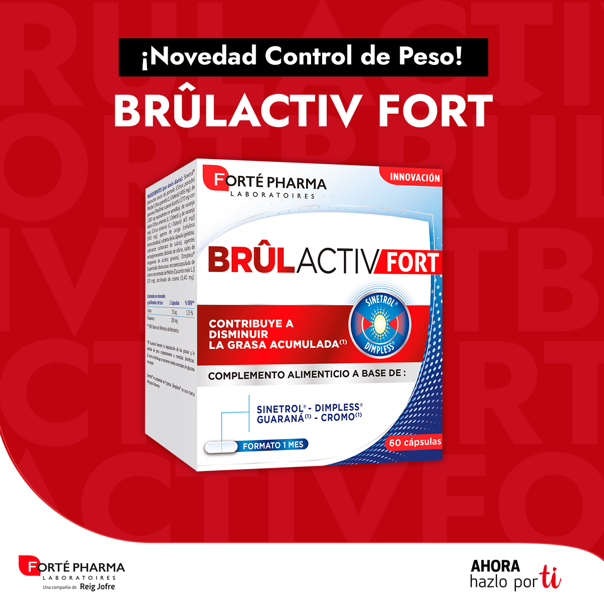 brulactiv fort-Control de peso y eliminación de líquidos-Calidad-Forté Pharma
